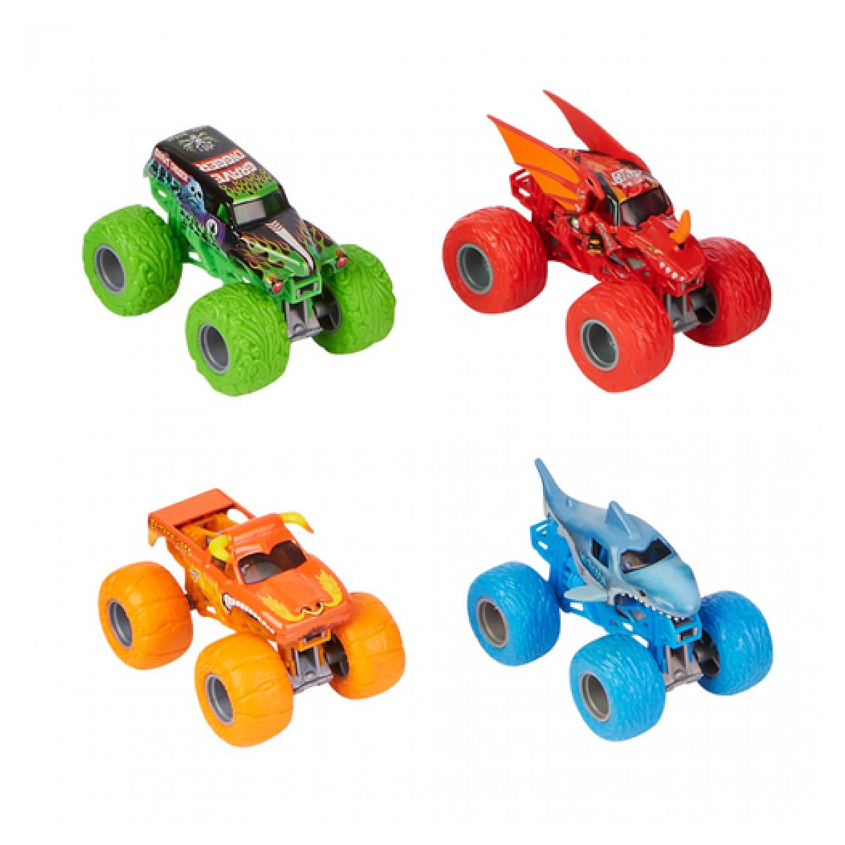 Monster Jam pack de 4 vehicules - Mini véhicules et circuits