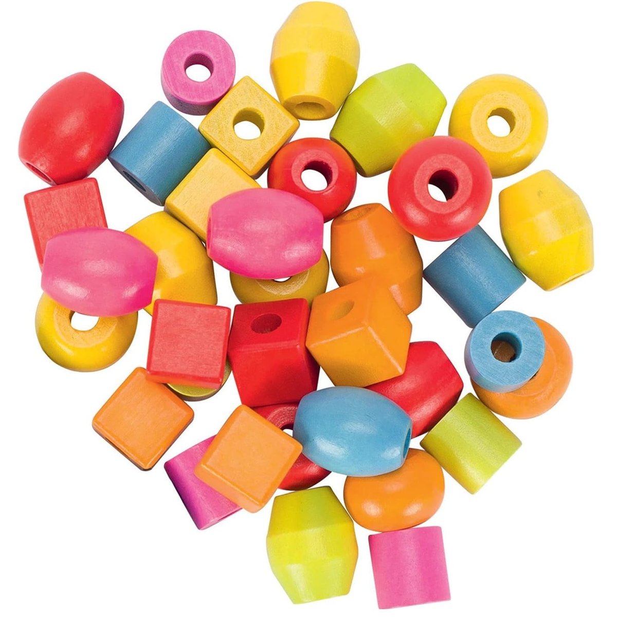 Gativs Kit 400 Perles En Bois Multicolores 11 Types - Loisirs Créatifs Fabrication Colliers Bracelets