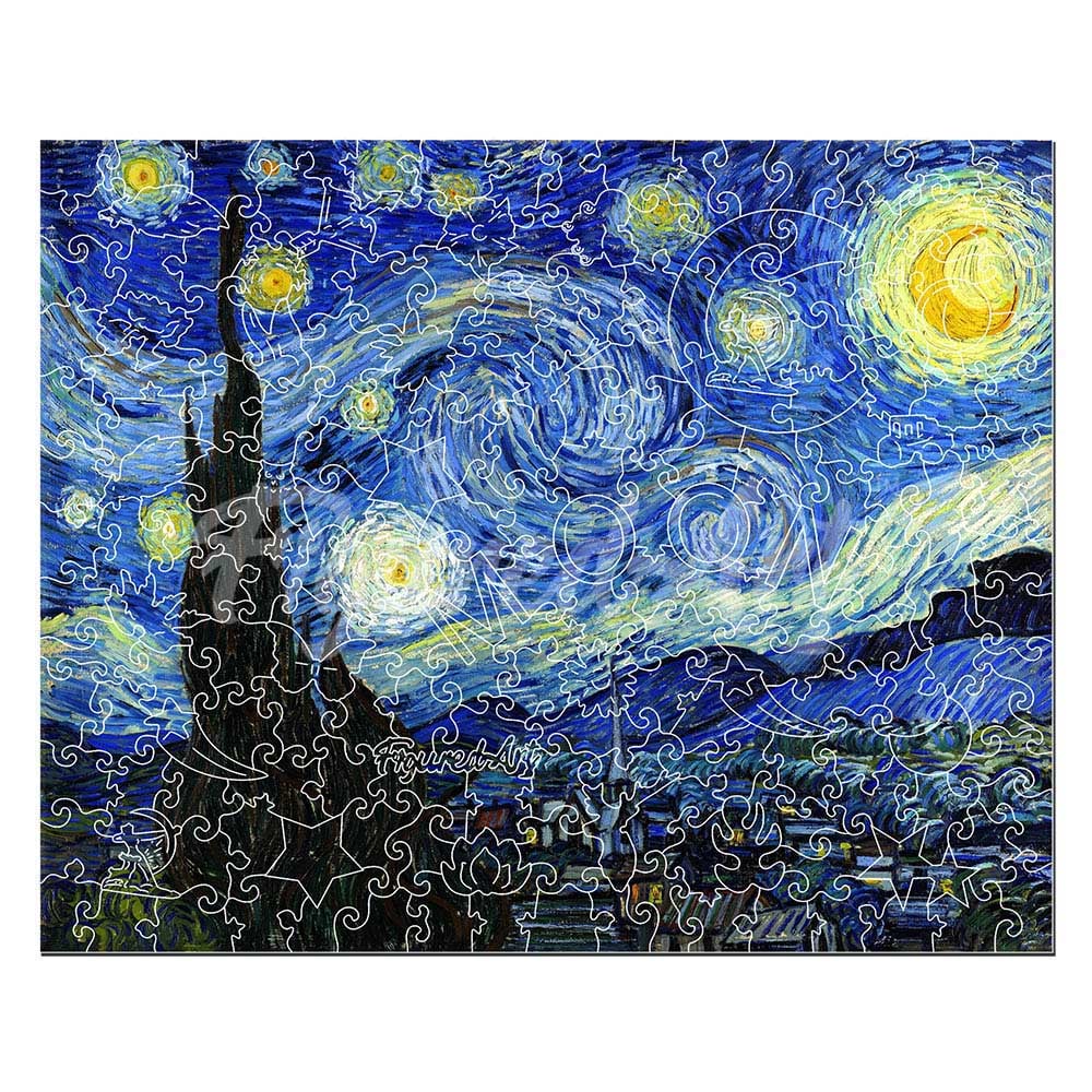 Puzzle 2D en Bois Adulte - La Nuit étoilée de Van Gogh | Cultura