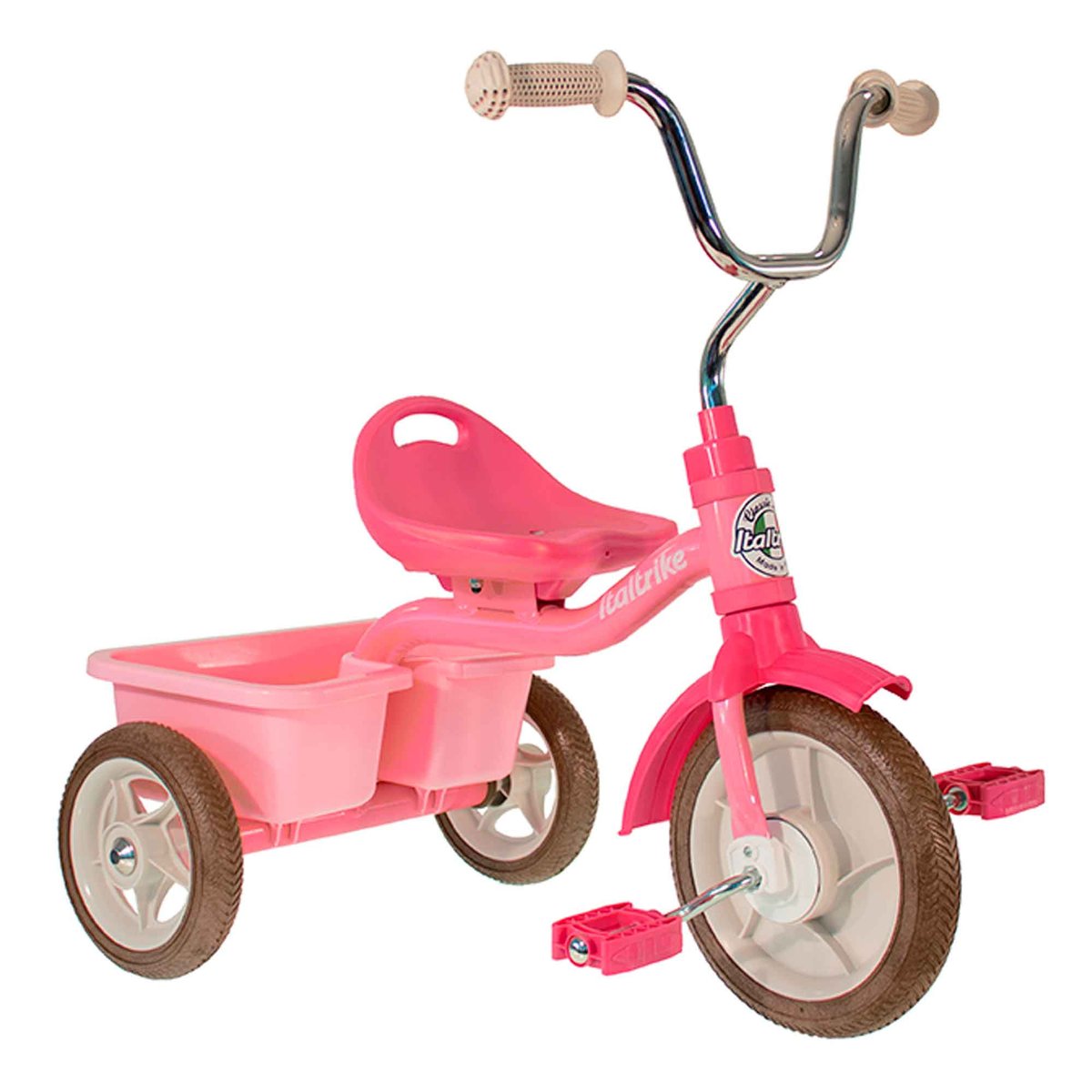 Tricycle fille rose avec benne Italtrike Jeux d'extérieur