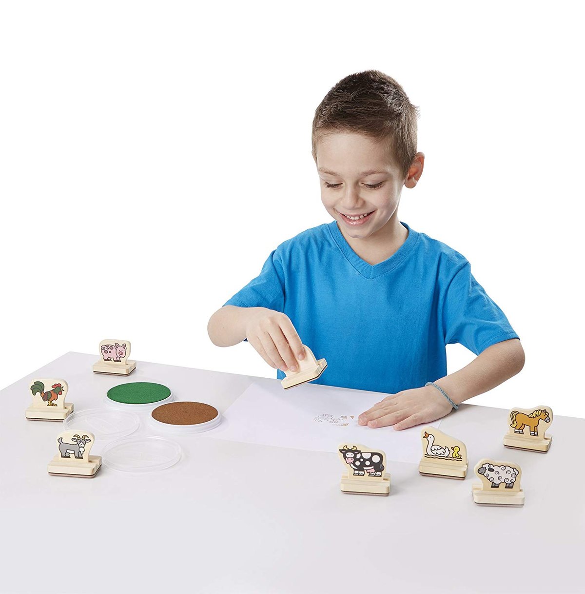 Romon Lot De 30 Tampons Animaux Pour Enfants - Tampons Ronds