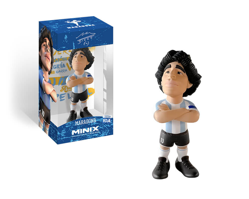 Figurine Minix Maradona Football Legends #113 - Life Is Life Warm-Up Avec Lacets - Collection Officielle 12 Cm