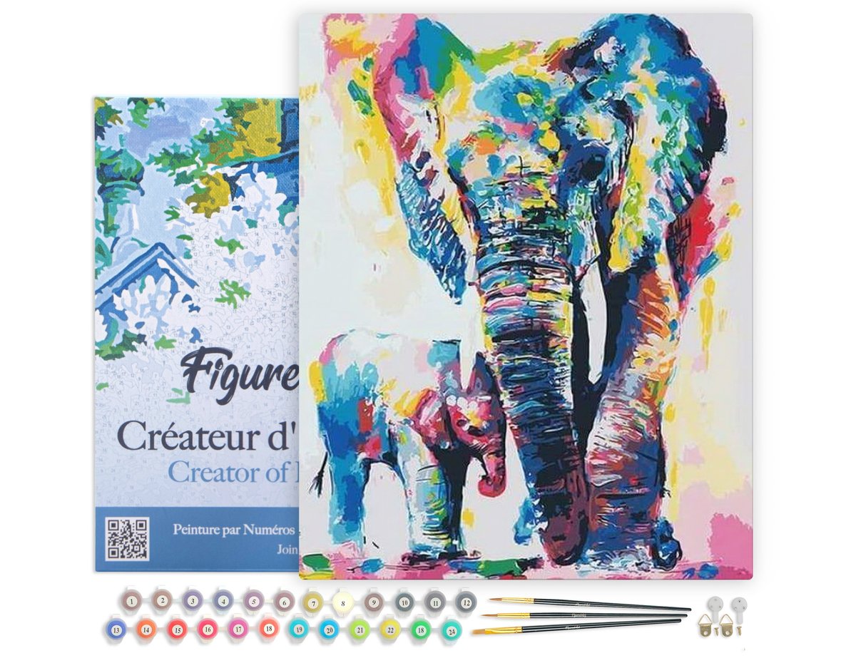 TISHIRON Kit Peinture Par Numéros – Crâne Coloré Avec Écouteurs – 40,6 X 50,8 Cm – Pour Adultes Débutants Et Ados 16+