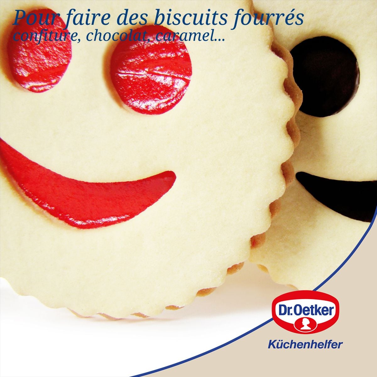 Emporte-pièce sablés fourrés Smiley sourire- Emporte-pièce en forme de smiley