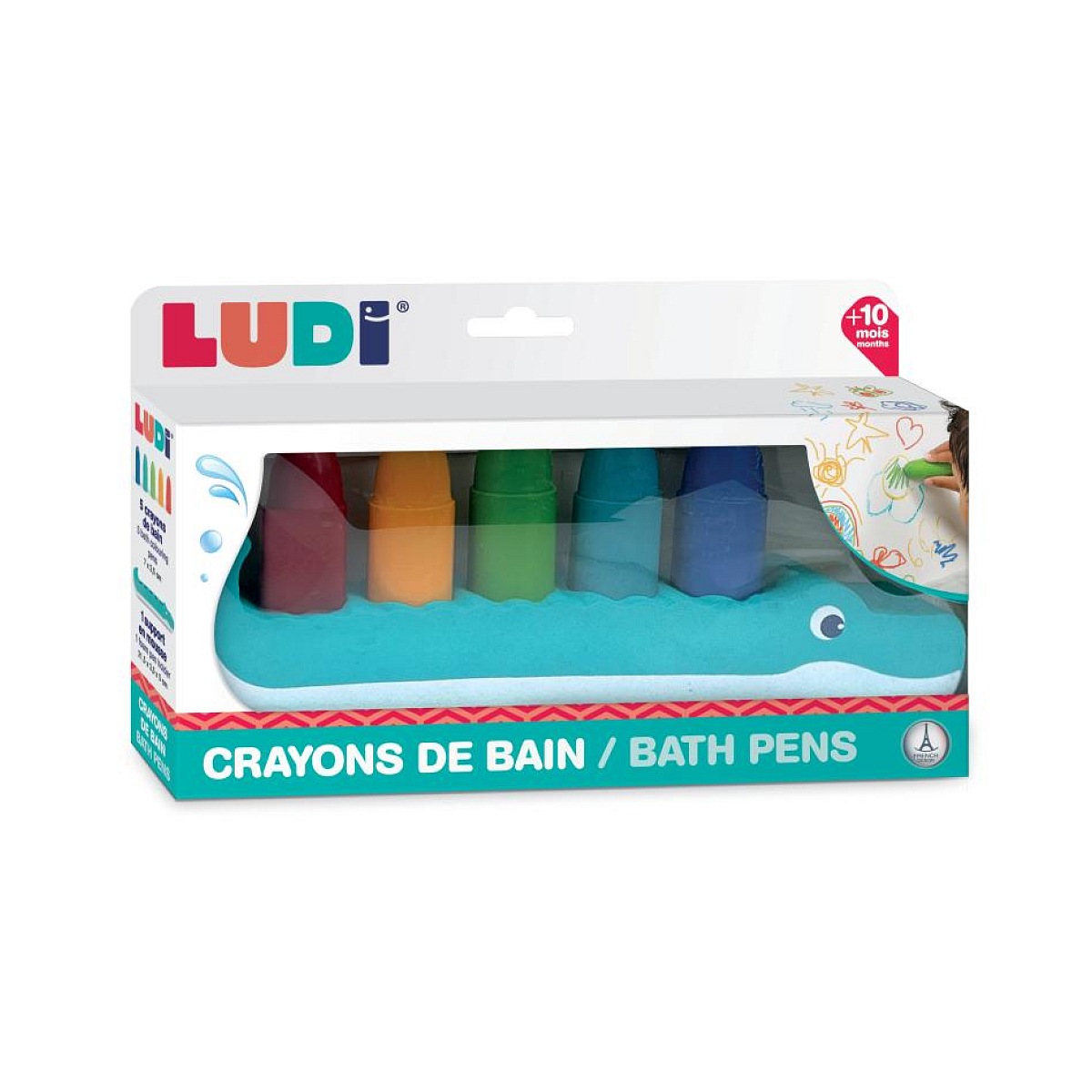 Nûby - Crayons Pour Le Bain Multicolores Dès 3 Ans | Créativité Aquatique Facile à Nettoyer