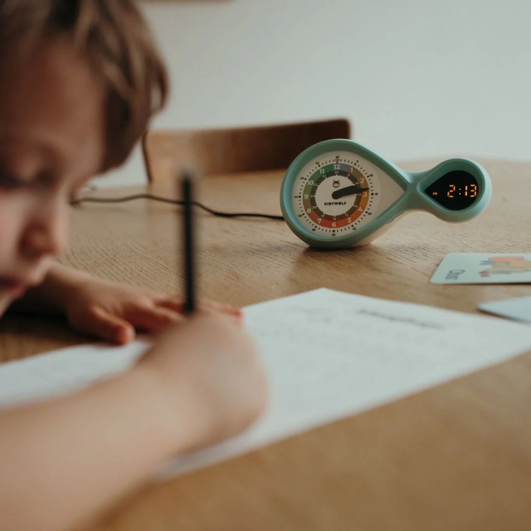 Réveil éducatif KIDYALARM Menthe - Apprendre à Lire L'heure Analogique Et Numérique | Pour Enfants à Partir De 6 Ans, Affichage Phosphorescent