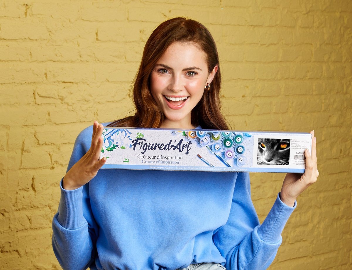 Tucocoo Kit De Peinture à L'huile Par Numéros Pour Adultes, Chat Noir Allongé Sur Un Hamac Entouré De Plantes Vertes, Peinture à L'huile Acrylique, Graffiti, Toile 40,6 X 50,8 Cm (cadre à