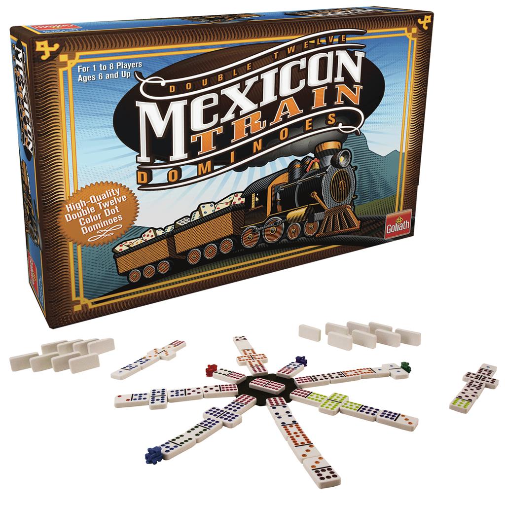 Cardinal Industries Mexican Train Domino Game in an Aluminium Case