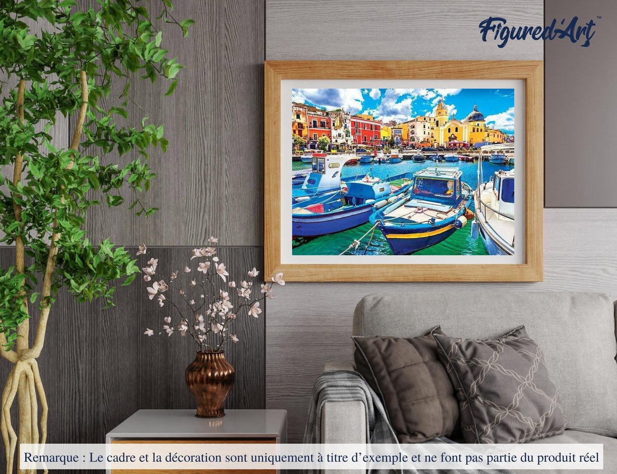 AIRDEA Rue Grecque Peinture Numero Adulte, DIY Kit Activité Manuelle Peinture Acrylique, Peinture Par Numero Adulte Avec Pinceaux Et Acryliques Pour La Décoration Maison 40x50 Cm (Pas De Cadre