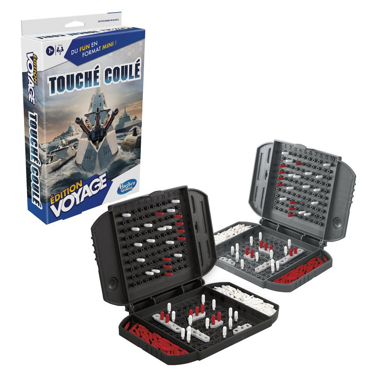 Hasbro Bataille Navale – Jeu De Voyage – 2 Postes De Commande Pliables – Dès 7 Ans