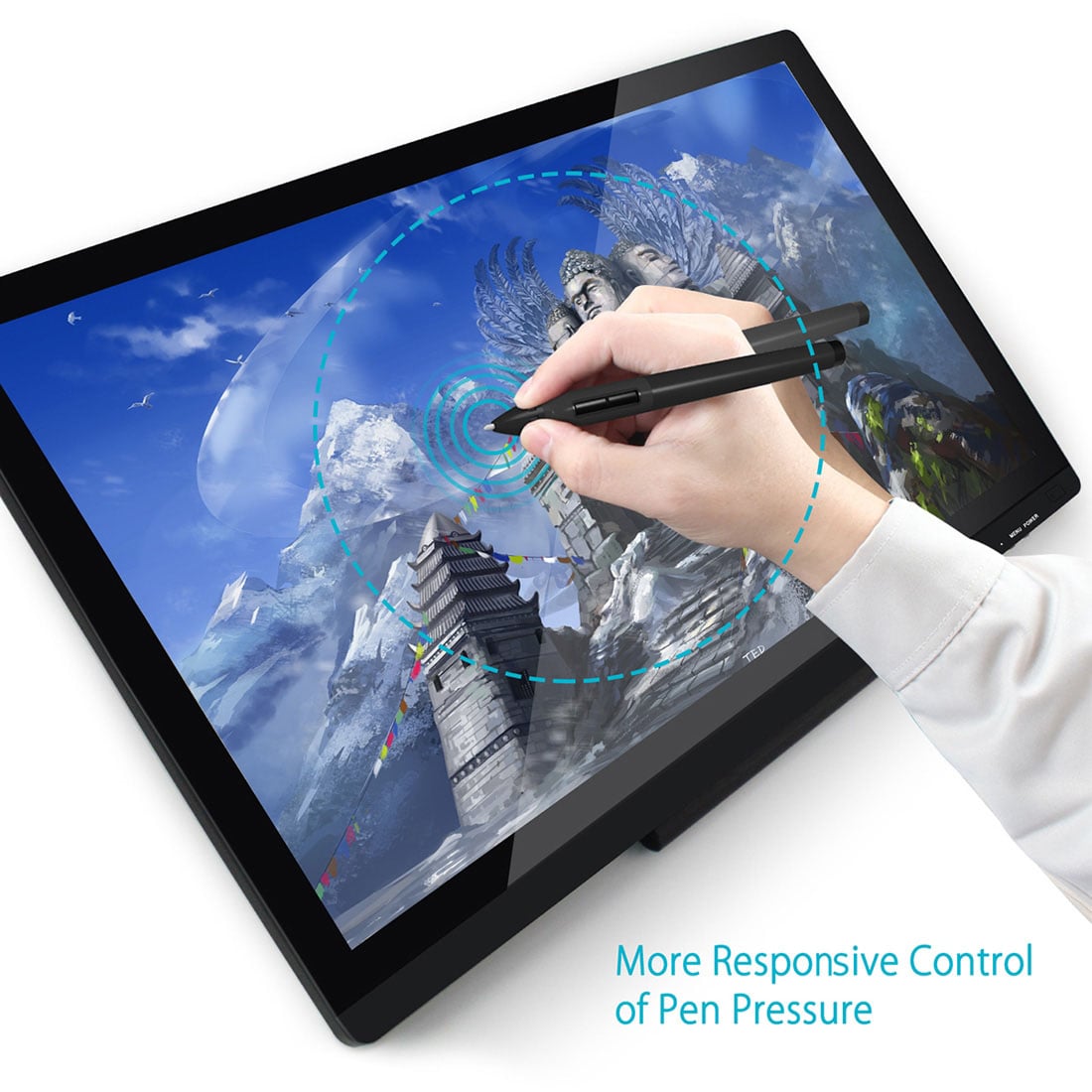 Tablette Graphique GAOMON – Full HD 21,5 Pouces – Stylet Inclinable Sans Batterie – Filaire