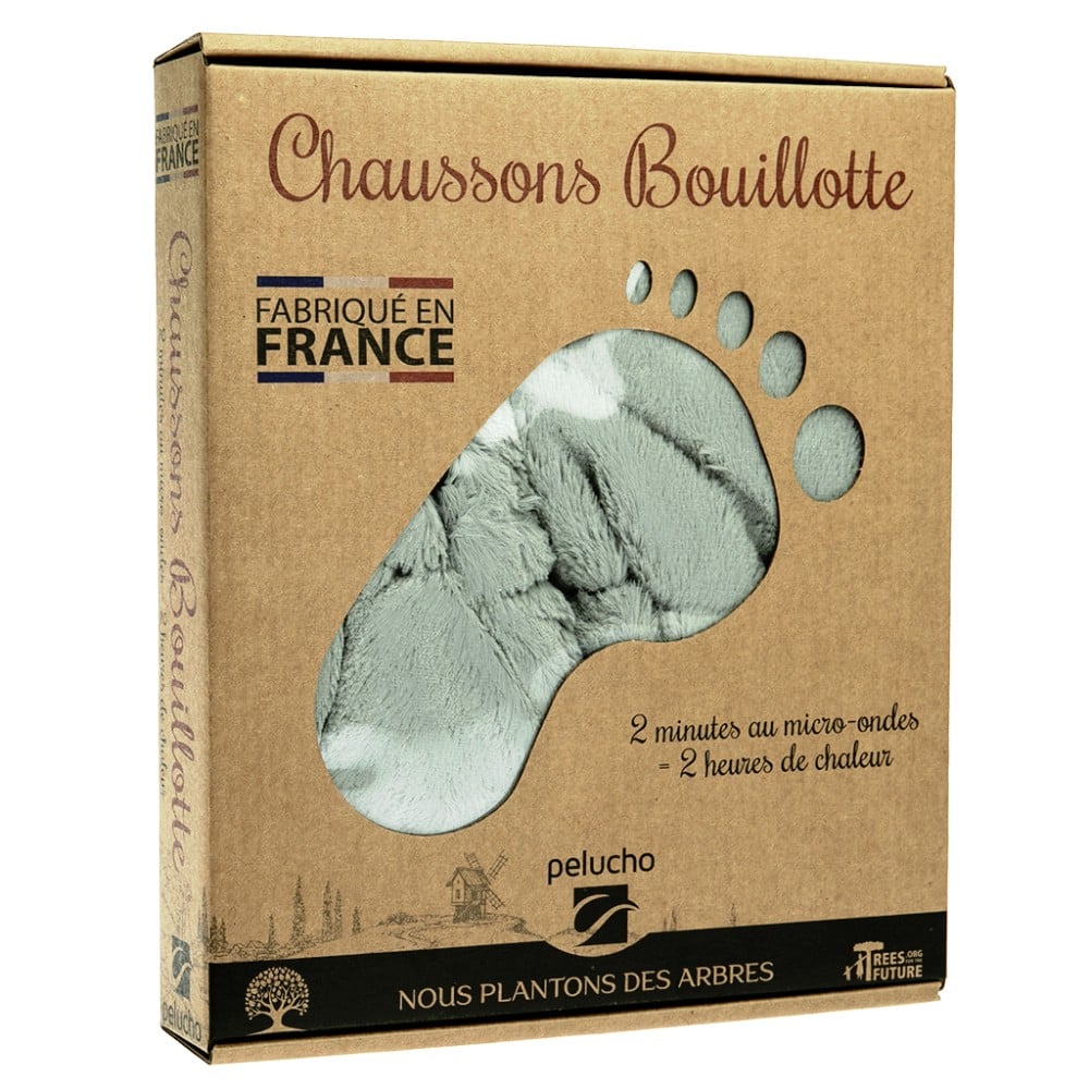 Chaussons bouillottes Gris Cultura