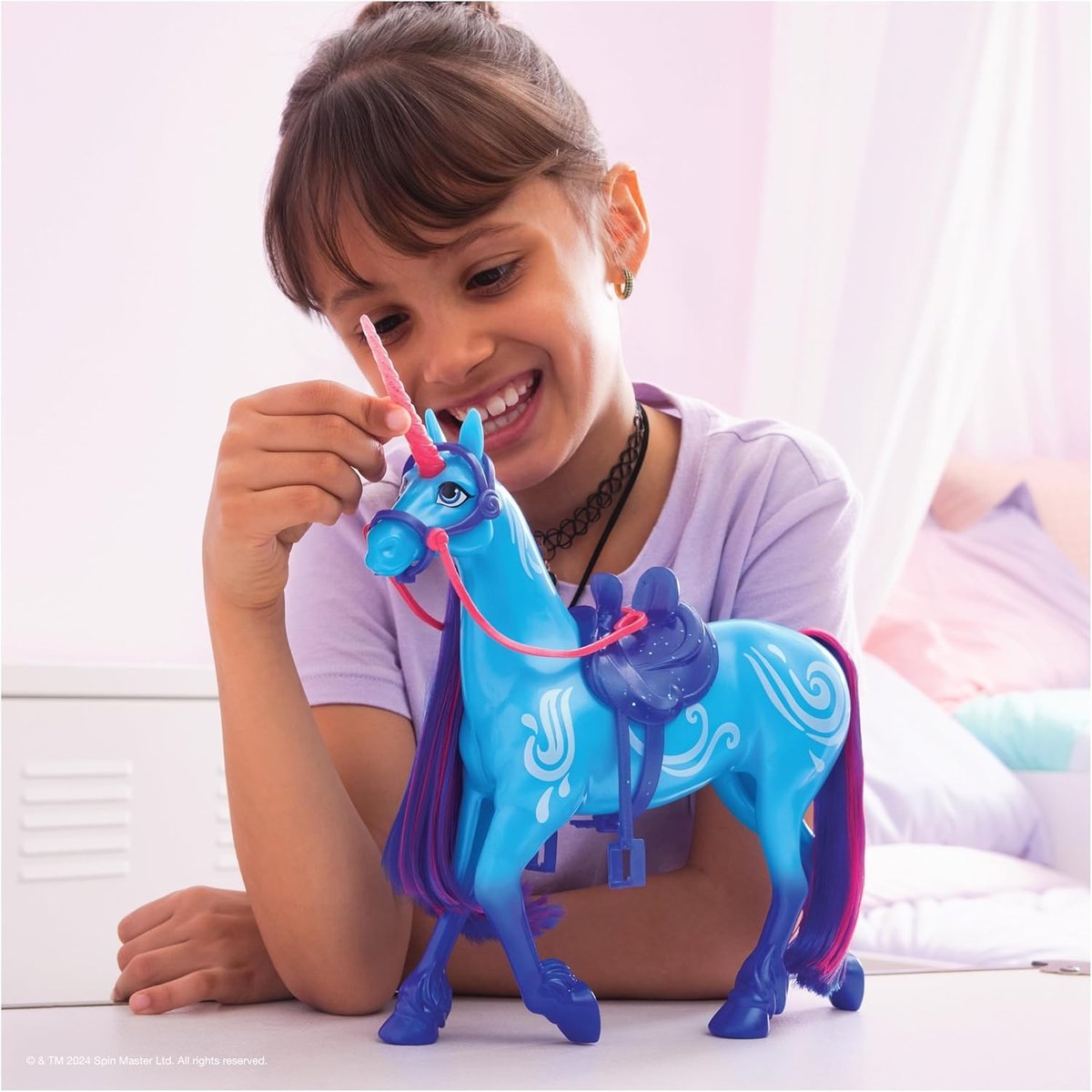 Chemise De Nuit Licorne Academy - Pyjama Fille Sophia Et Wildstar - 100% Polyester