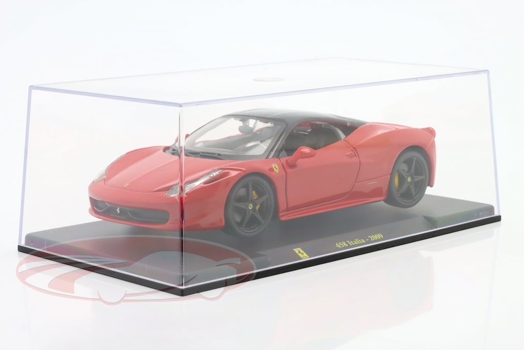 Bburago Ferrari 458 Italia 1/24 – Modèle Miniature 2009, Couleur Aléatoire, Avec Socle De Présentation