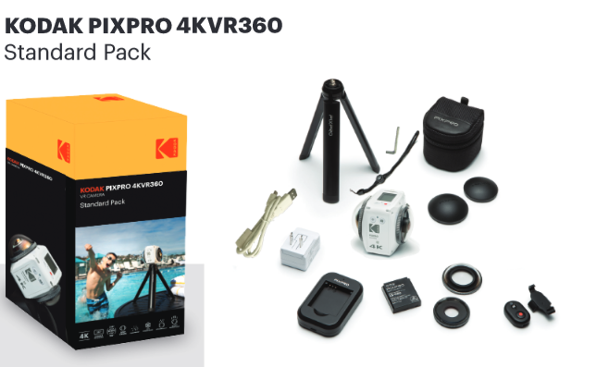 KODAK Pixpro 4KVR360 Blanc - Pack Standard | Cultura