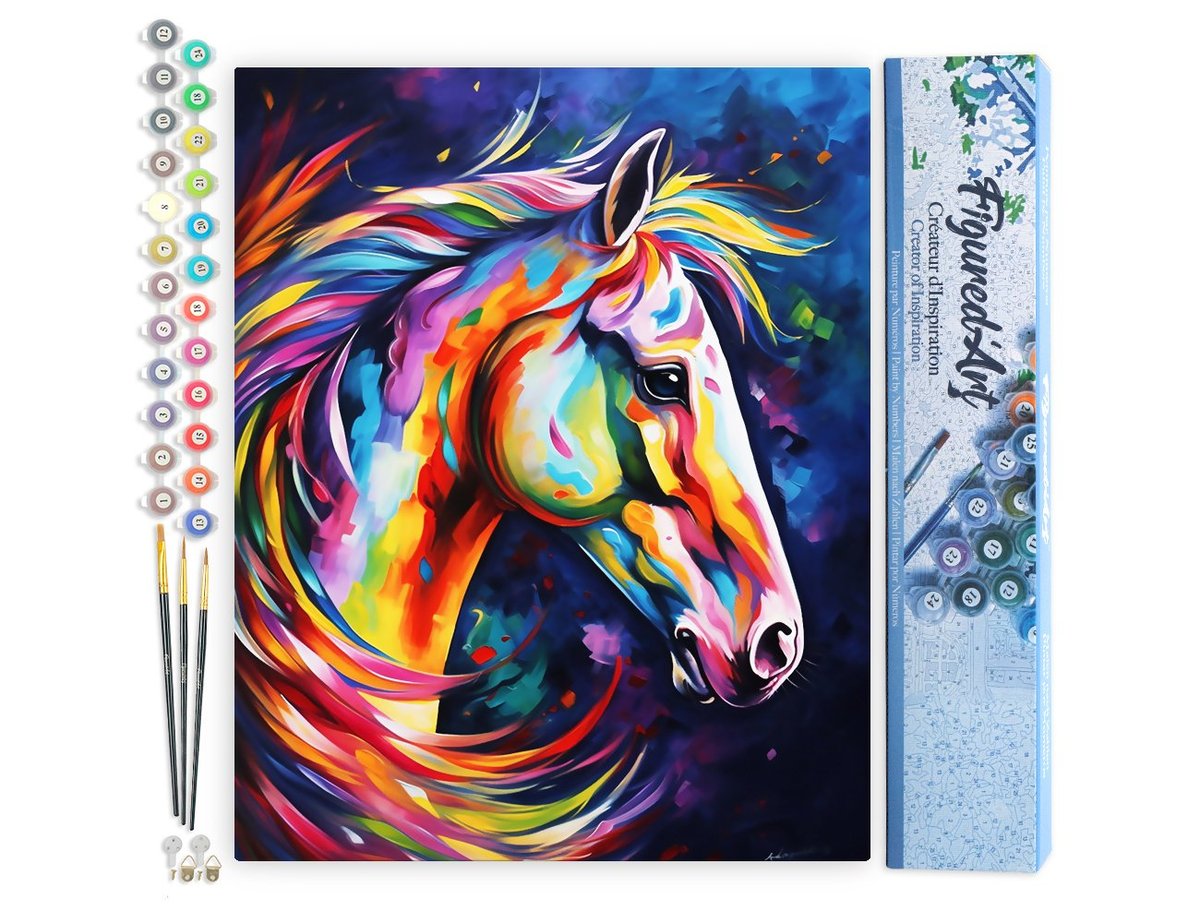 KEYIFA Chevaux Galop Peinture Par Numéros Pour Adulte, Kits