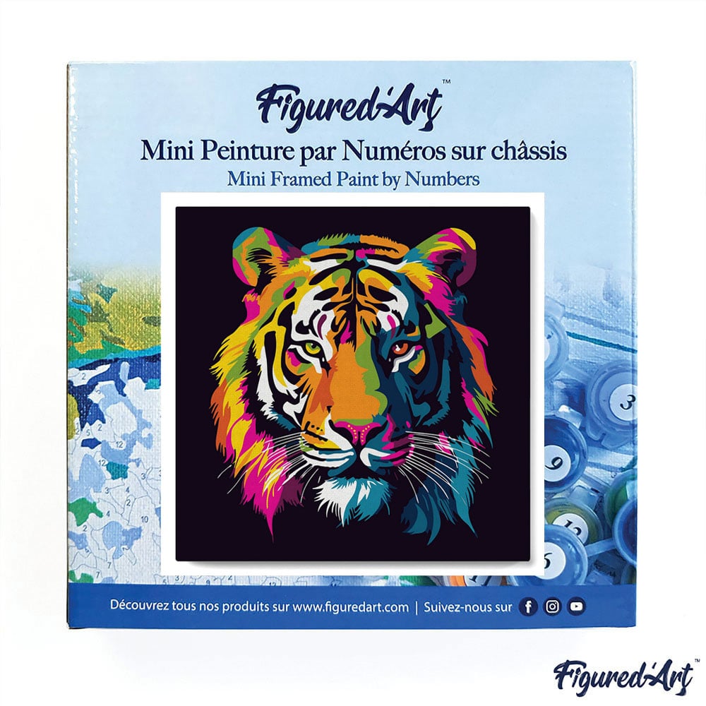 Peinture Acrylique Numérotée Peinture Par Numéro Adulte Format 40x70cm Tigre  - Kit Complet Avec Pinceaux Et Peintures Décoration Murale Grand Format, image size:1000x1000