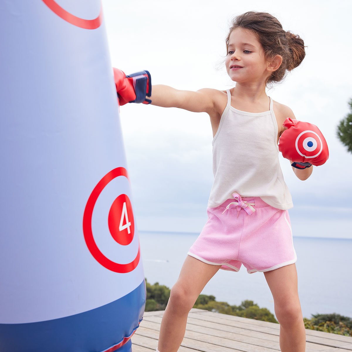 Sac De Frappe Gonflable Enfant – Anti-basculement, PVC Haute Densité, 65x120 Cm, Avec Pompe à Pied – Pour Boxe Et Fitness à La Maison