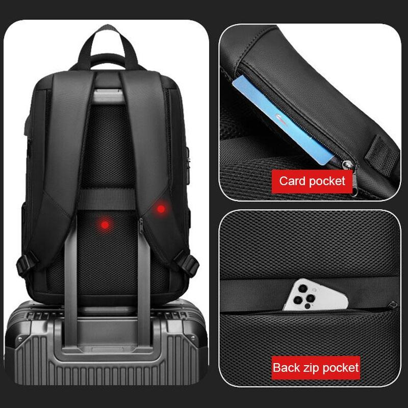 Sac à Dos étanche HK - 20-27L, Port USB, Pour Ordinateur 15.6", Voyage, école, Travail
