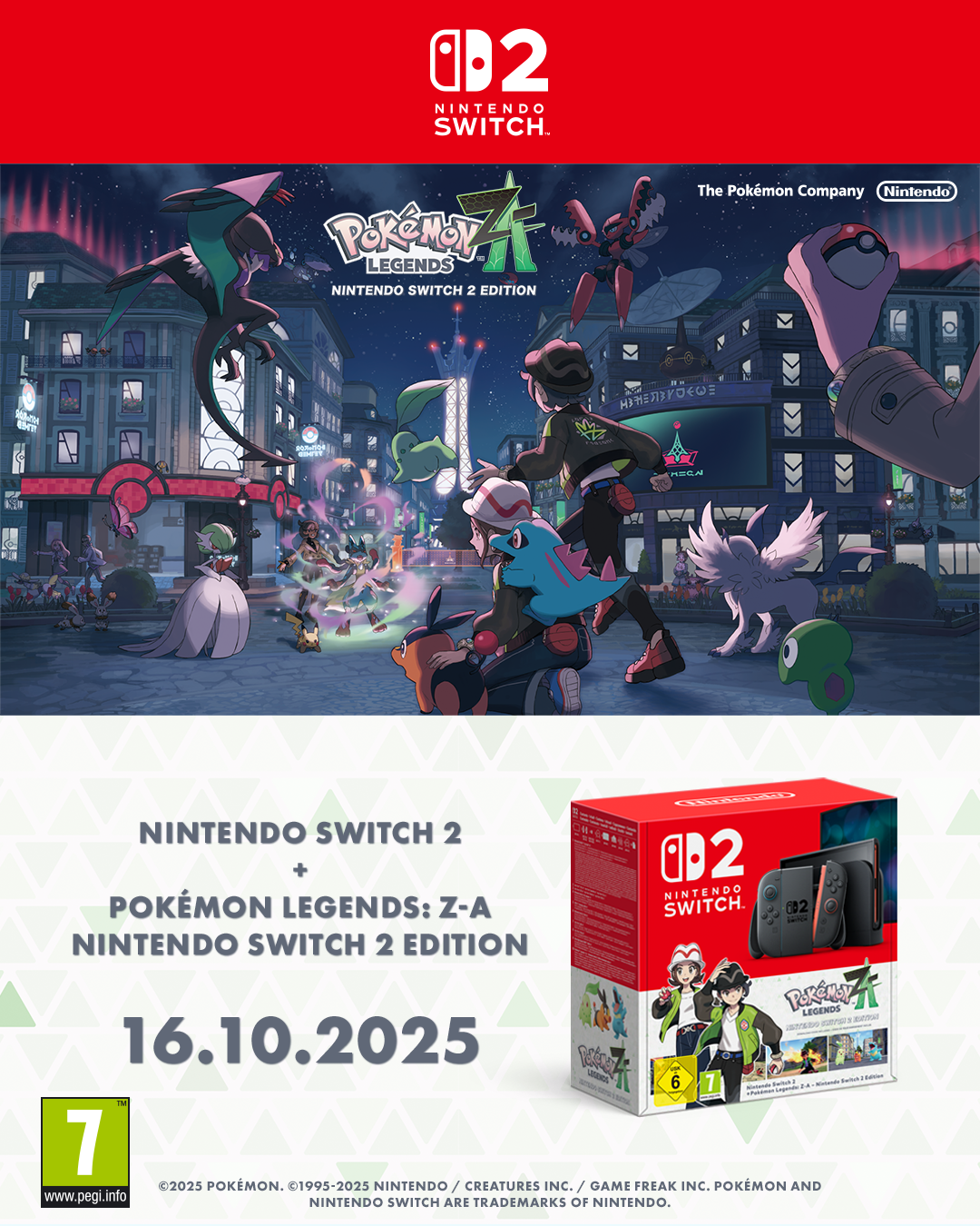 Pack Console Nintendo Switch 2 + Légendes Pokémon Z-A - Nintendo