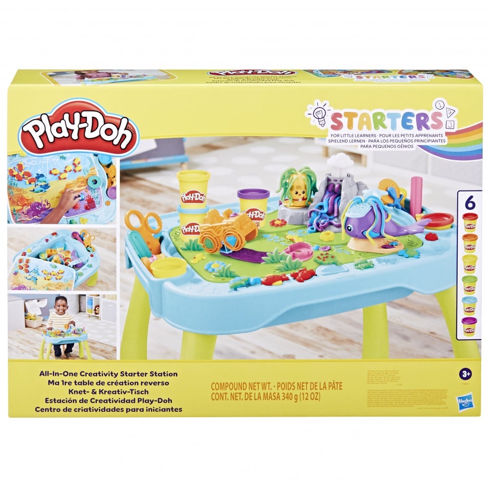 Table De Création Play-Doh Reverso - Avec 6 Pâtes Et 15 Accessoires - Jeu D'imagination Dès 3 Ans