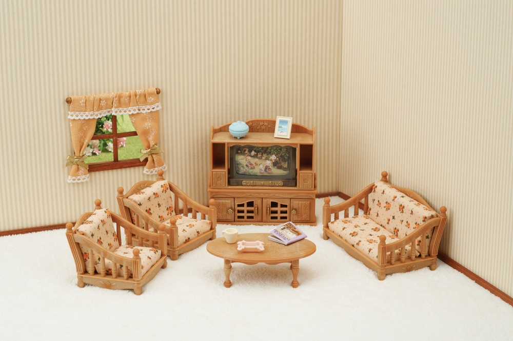 Sylvanian Families - 5339 - La pièce à vivre Mobilier Mini-Univers, de 3 Ans Multicolore