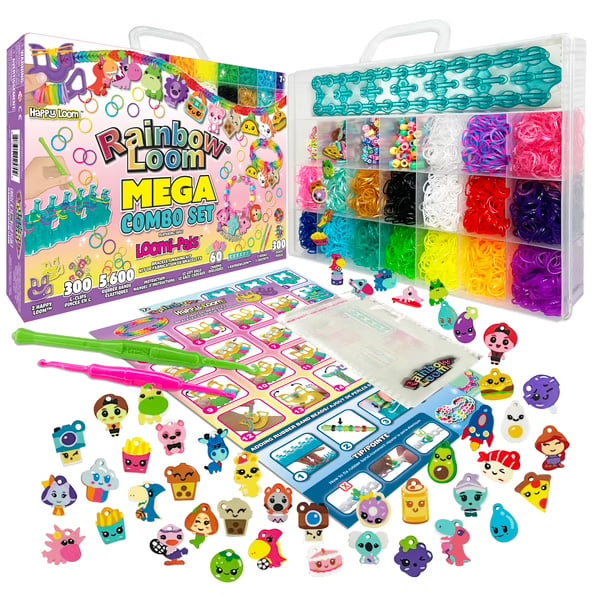 Rainbow Loom Mini Combo Set Loomi Pals - Coffret Fabrication De Bracelets Loisir Creatif Contient 2100 Elastiques Et 60 Charms Animaux Rainbow Loom Mini Combo Set Loomi Pals - Coffret Fabrication De Bracelets Loisir Creatif Contient 2100 Elastiques Et 60 Charms Animaux
