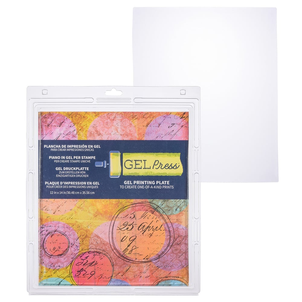 Gel Press Plaque D’Impression En Gel Rond 20,32cm, Transparent, Taille