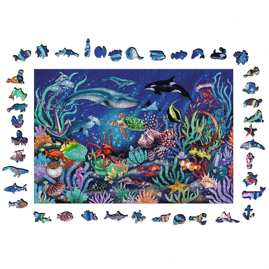 Puzzle En Bois KAAYEE – Ferme Hivernale Avec Formes Animales – 100+ Pièces Uniques – Boîte Cadeau En Bois – Adulte Et Ado