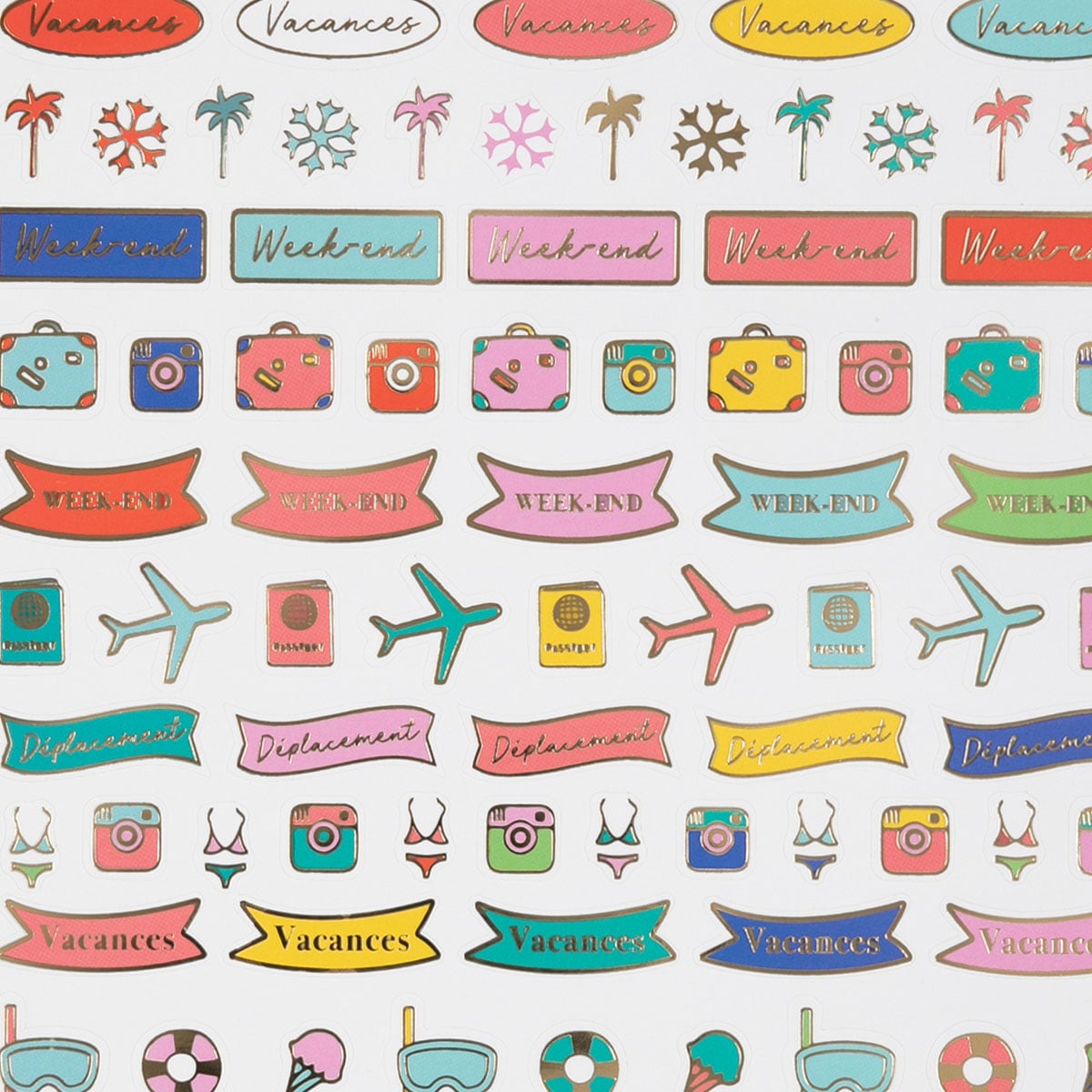 Carnet De Stickers D'Organisation Draeger - 12 Planches - Pour Agenda, Bullet Journal