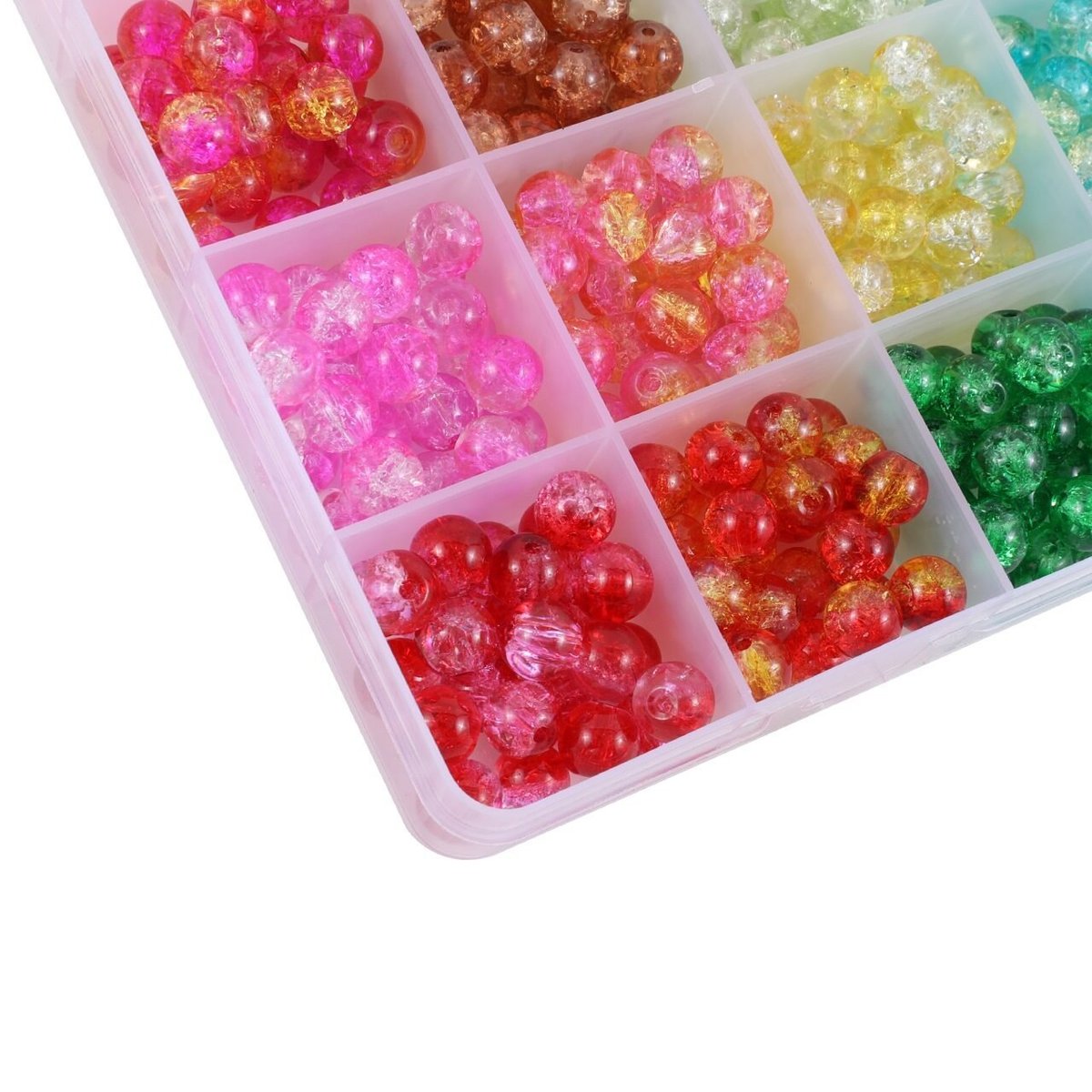 Lot De 300 Perles Vintage En Verre Multicolore - Formes Variées, Origine Inde, Occasion