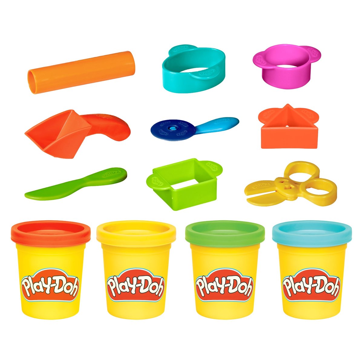 Play-Doh Mon Premier Kit – 4 Pots Pâte à Modeler Et 9 Accessoires – étui Réutilisable – Créatif Et éducatif Dès 3 Ans