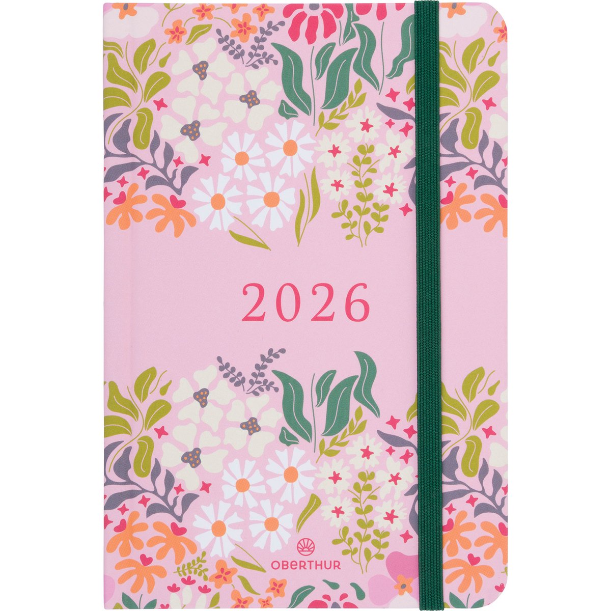 Agenda Mensuel De Poche COLOR TOUCH Oberthur - Janvier à Décembre 2026 - Format 10x15 Cm - Couleur Fuschia