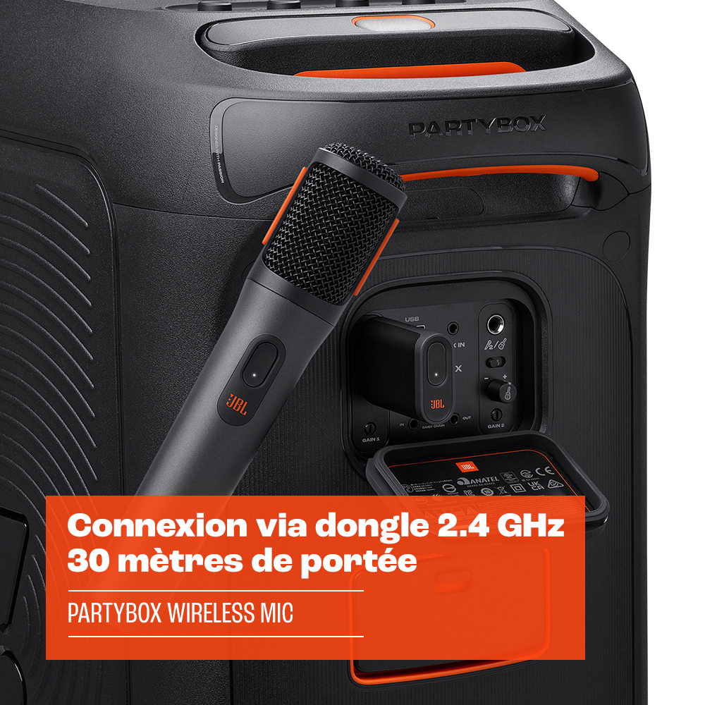 Pack 2 microphones JBL - PartyBox Wireless Mic - Sans fil - Noir Pack 2 microphones JBL - PartyBox Wireless Mic - Sans fil - Noir