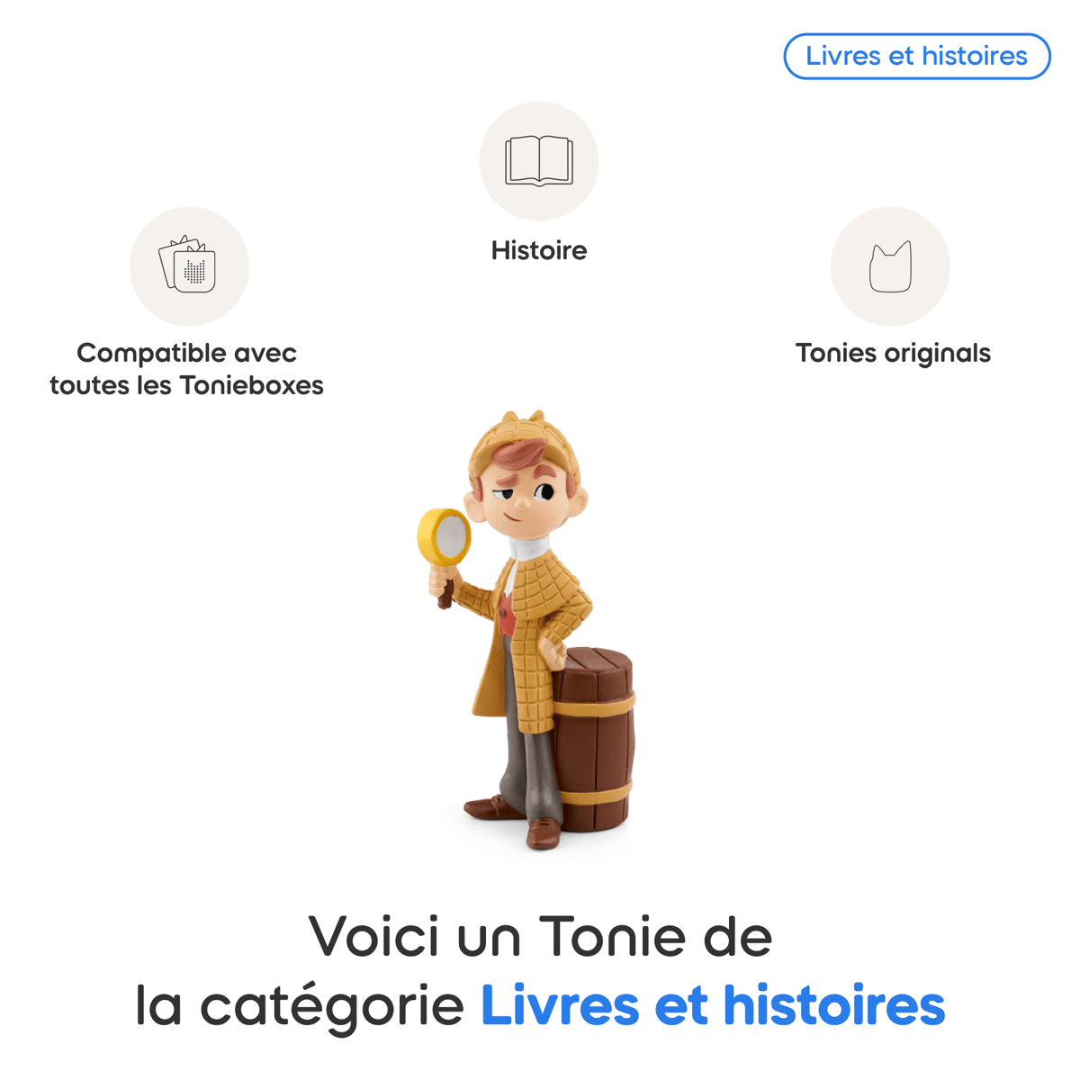 Tonies – Figurine Sherlock Holmes Secrets D’aventure – 60 Min D’audio Pour Toniebox, Dès 6 Ans, Boîte à Histoires Séparée