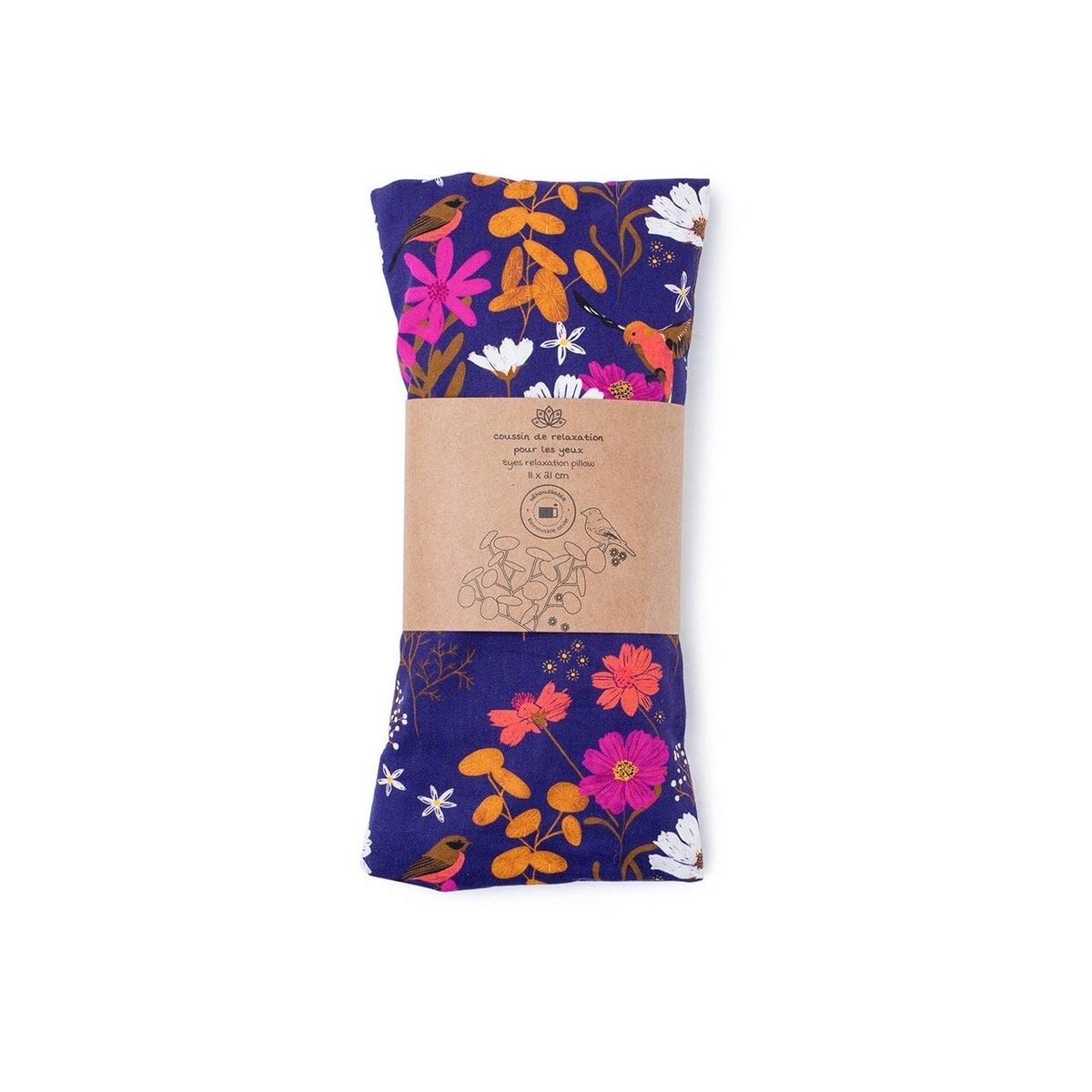 Sac Pour Les Yeux Hugger Mugger – Soie Dorée – Remplissage Plantes – Yoga Relaxation