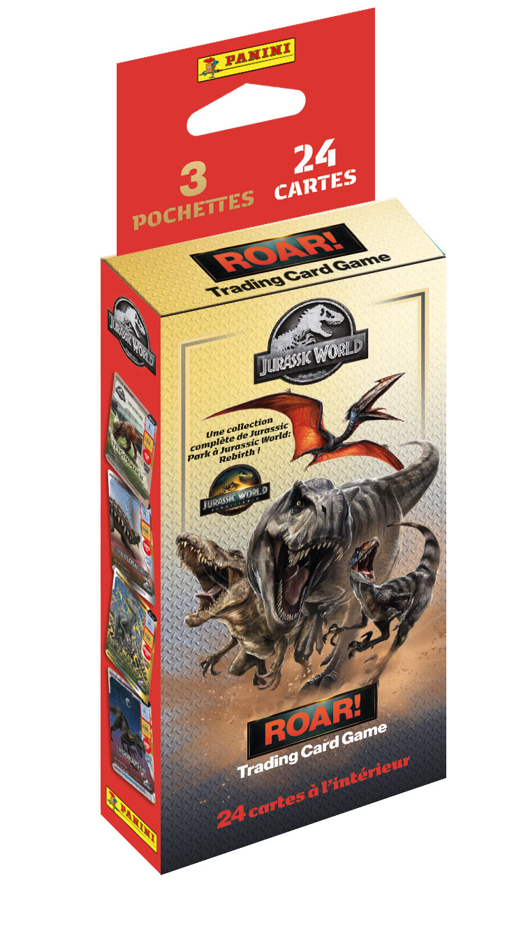 Boîte Panini Jurassic World 4 Trading Cards - 18 Pochettes + 1 Carte édition Limitée - Jeu De Cartes Dinosaures