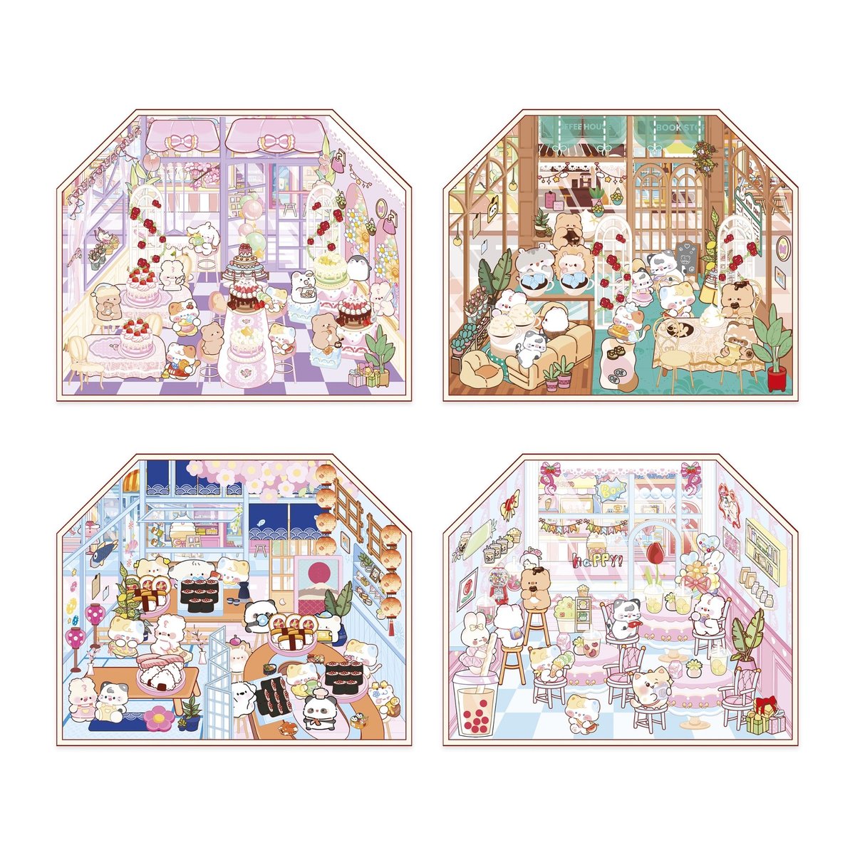 Janod - 100 Grandes Gommettes - Idéal dès 18 mois - Pochette Stickers Autocollants - Thème Bébés Animaux - Loisir Créatif Enfant - Apprentissage Motricité Fine et Concentration - J09193