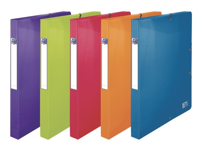 Chemises à Élastiques Oxford Format A4 - Lot De 10 Couleurs Translucides Pour Rangement Documents
