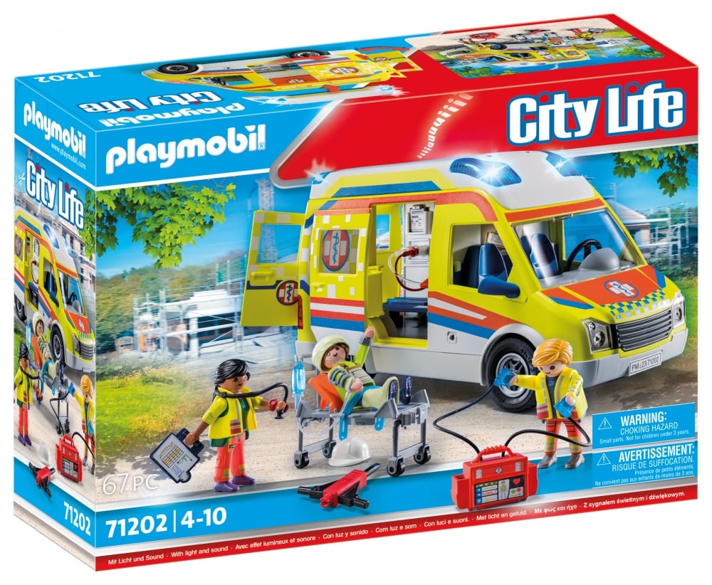 Jouet Ambulance Avec Lumières LED Et Musique - Véhicule D'urgence Réaliste - Dimensions 20x15x7 Cm - À Partir De 3 Ans