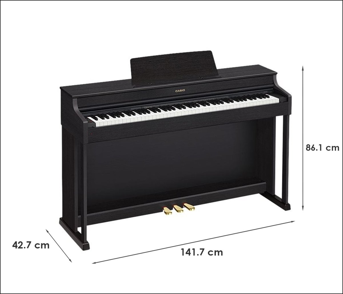 Casio Instruments AP-470 BK - Piano numérique - 88 touches - Noir