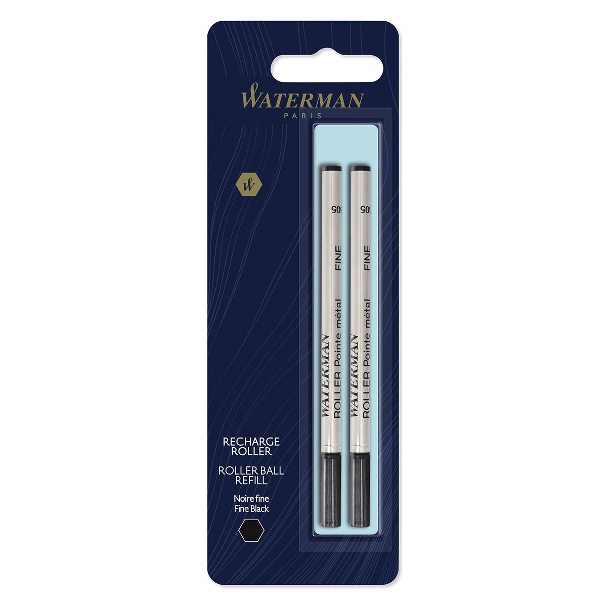 2 Stylos Waterman Argentés (1 Stylo Bille, 1 Feutre Pointe Fine) Avec Boîte Et Livret - Neuf Avec étiquettes