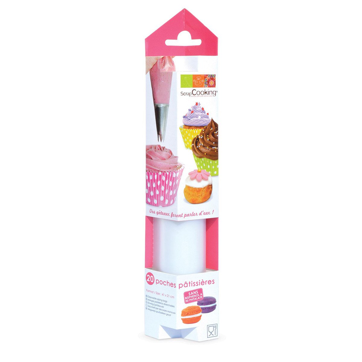 Lot De 100 Poches à Douille Jetables En Plastique 100 % Recyclable