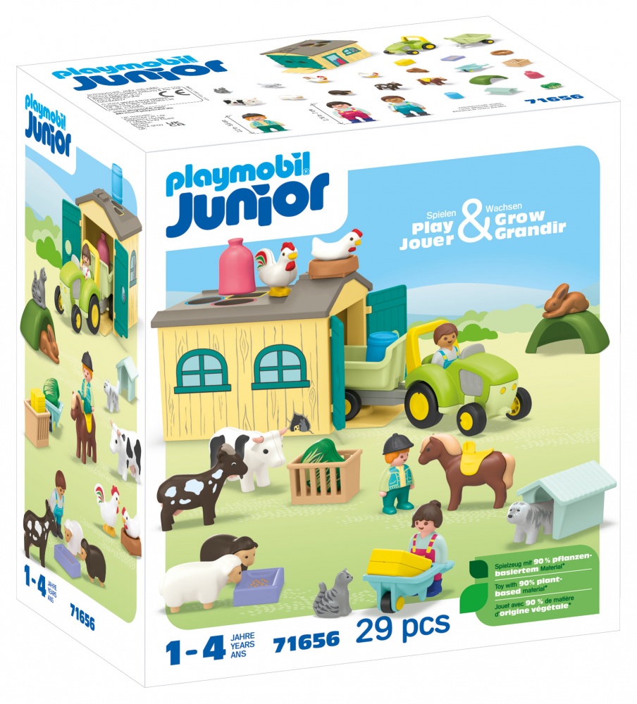 Atoylink – Ferme Jouet Avec Tracteur, Animaux (vache, Cheval, Cochon…), Clôtures Et Outils De Montage, Dès 3 Ans