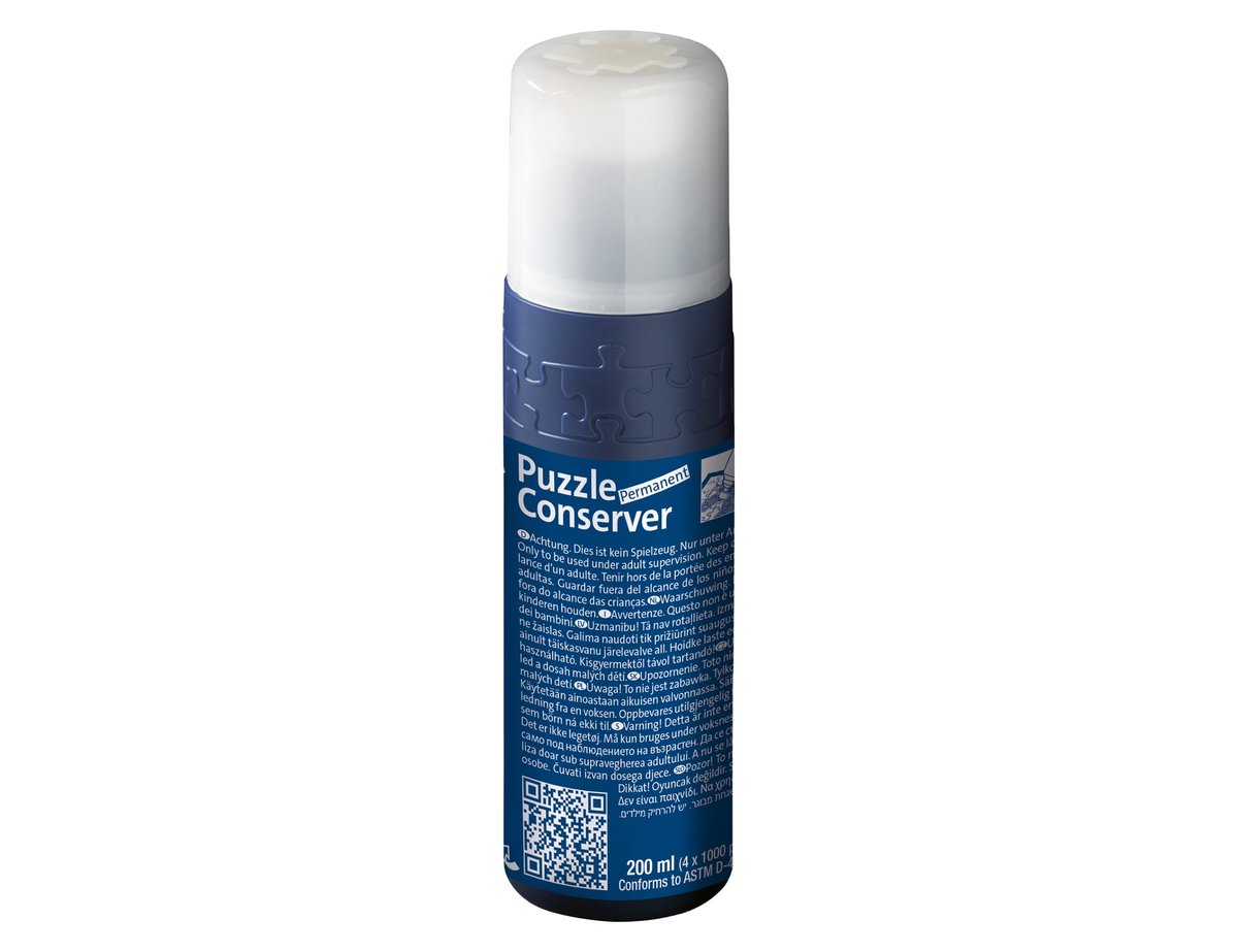 Lemeitu Colle pour puzzle de 240 ml avec tête d'éponge, séchage rapide, colle de puzzle lumineuse et soluble dans l'eau, convient pour 2000 à 5000 pièces