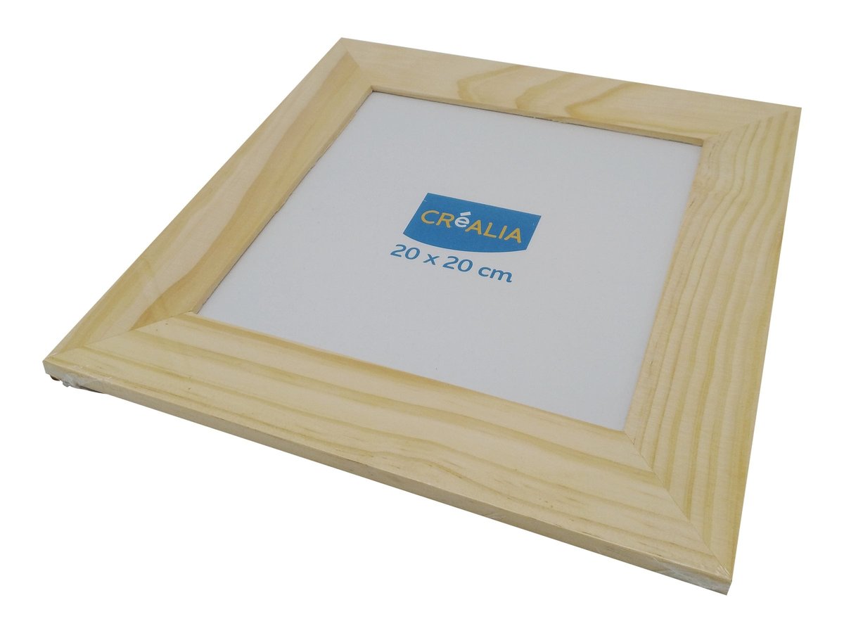 Cadre Photo Rond En Bois 20x20 Cm Lovely Story, Neuf, Multicolore