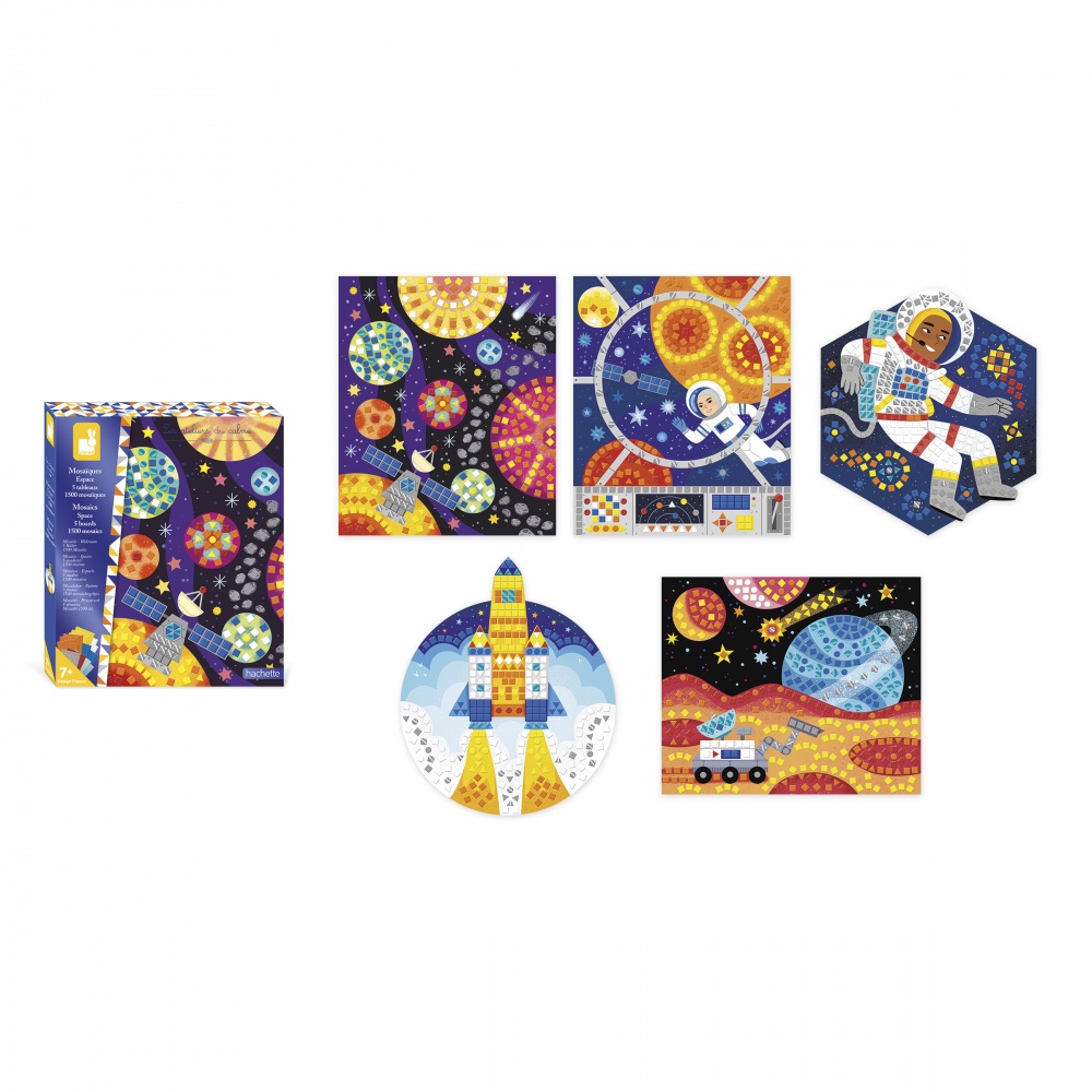 Coffret Sequins à Coller Jardin Merveilleux Janod - Kit Créatif Enfant Dès 5 Ans - 3 Tableaux