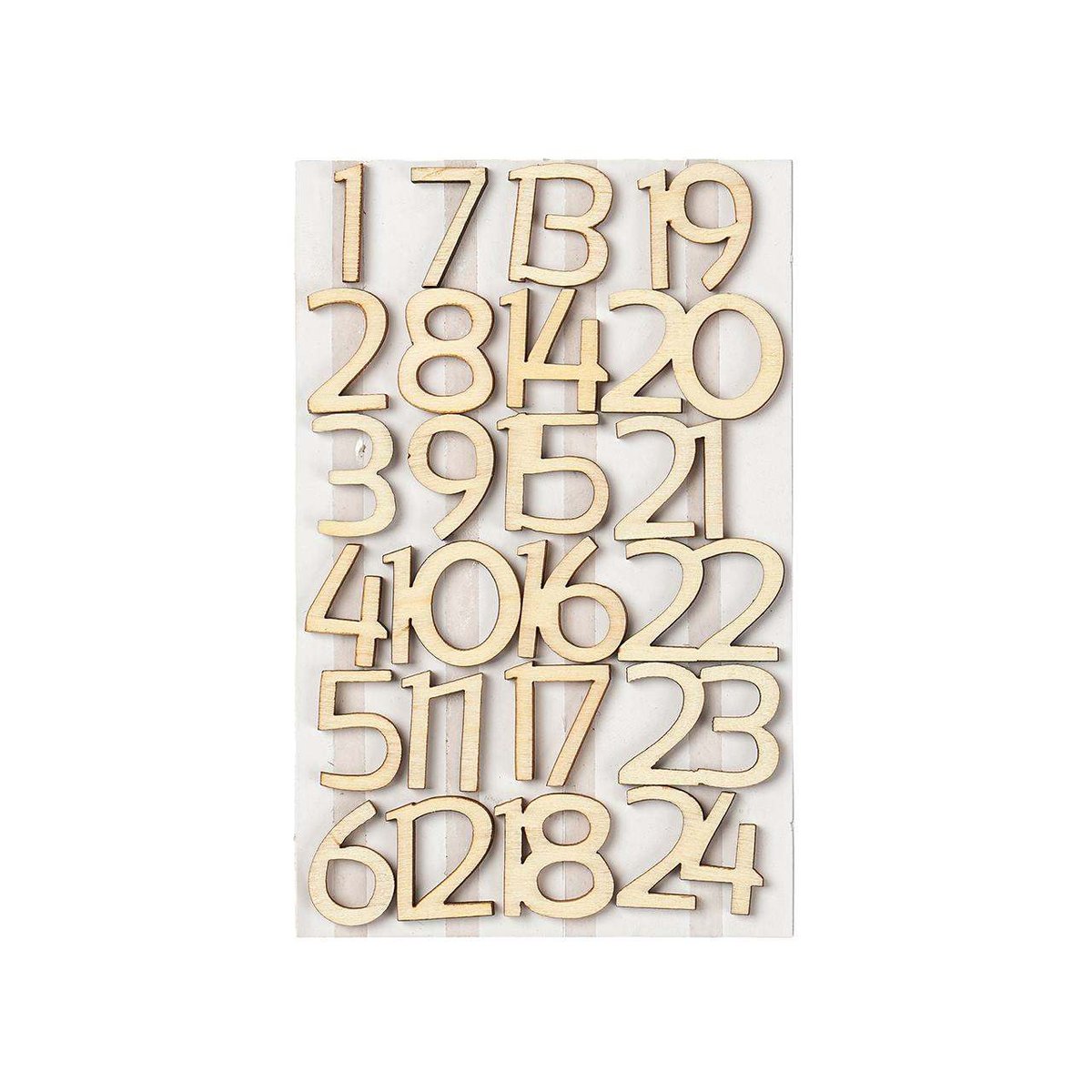 Chiffres En Bois 1 à 25 Pour Calendrier De L'Avent DIY | Étiquettes Cadeaux Déco Noël - Lot De 25 - 8