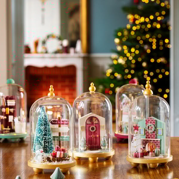 PATIKIL 4,7" X3,1 Clair Cloche Verre Dôme, Verre Cloche Jar Présentoir