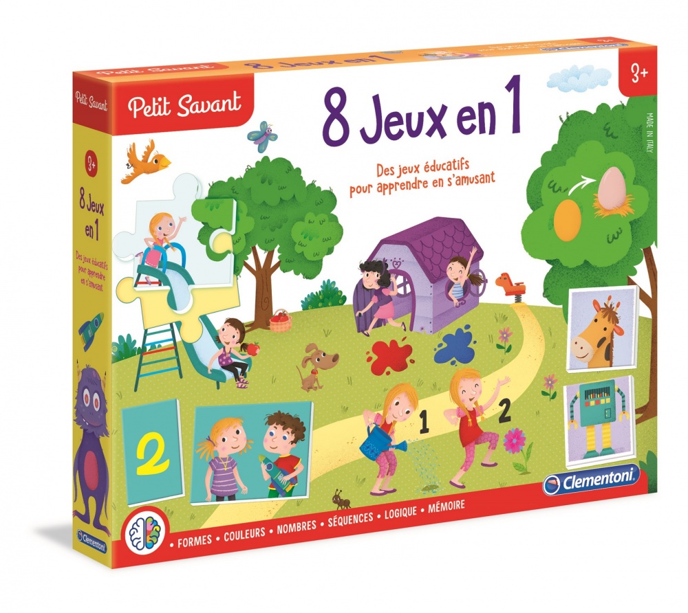 Clementoni Formes Et Couleurs – Jeu éducatif – 8 Scènes à Compléter – 24 Pièces – Dès 2 Ans